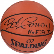 Bob Cousy Boston Celtics Authentic Autographed Spalding Indoor/Outdoor Basketball with HOF 71 Inscription