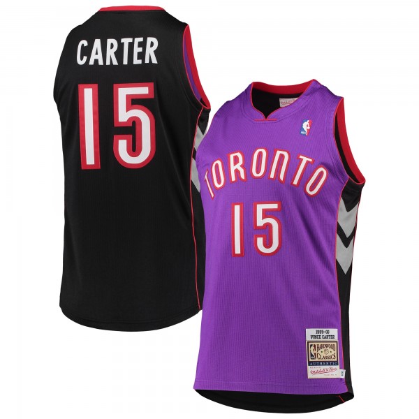 Игровая майка Vince Carter Toronto Raptors Mitchell & Ness 1999/2000 Hardwood Classics Authentic- Purple - оригинальная джерси НБА