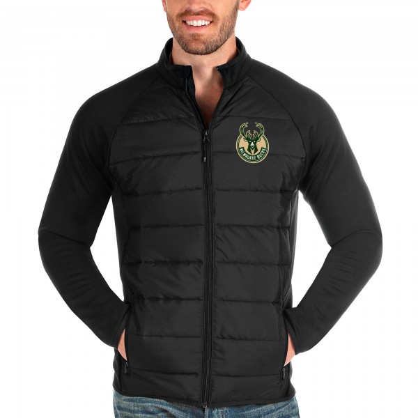 Куртка на молнии Milwaukee Bucks Antigua - Black