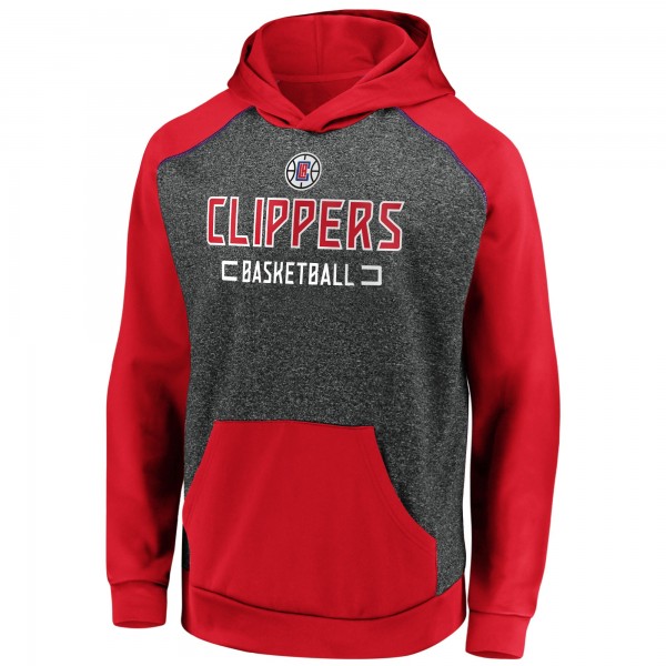 Толстовка с капюшоном LA Clippers Game Day Ready - Heathered Charcoal/Red - фирменная одежда NBA