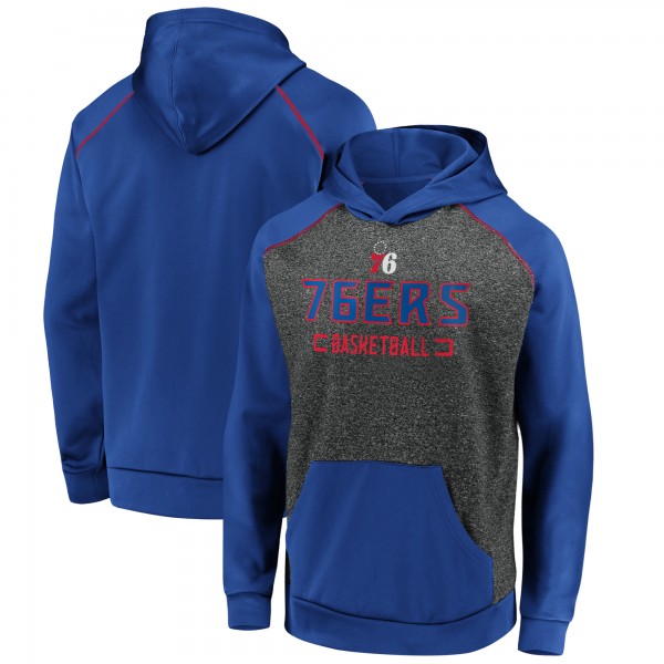 Толстовка с капюшоном Philadelphia 76ers Game Day Ready - Heathered Charcoal/Royal - фирменная одежда NBA