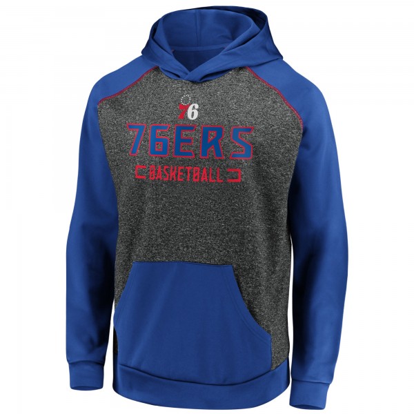 Толстовка с капюшоном Philadelphia 76ers Game Day Ready - Heathered Charcoal/Royal - фирменная одежда NBA