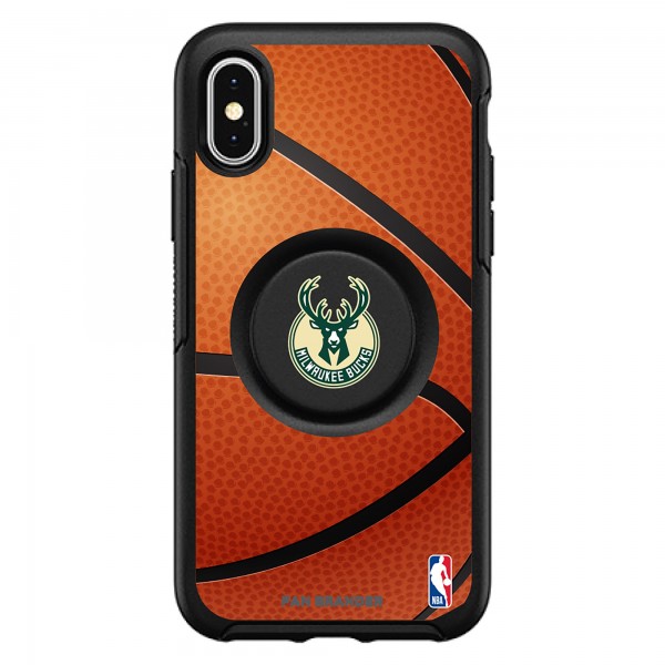 Чехол на iPhone с попсокетом Milwaukee Bucks OtterBox Primary - Black