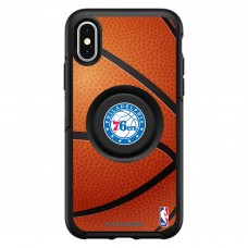 Чехол на iPhone с попсокетом Philadelphia 76ers OtterBox Primary - Black