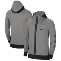 Толстовка на молнии Utah Jazz Nike Authentic Showtime Performance - Heathered Charcoal