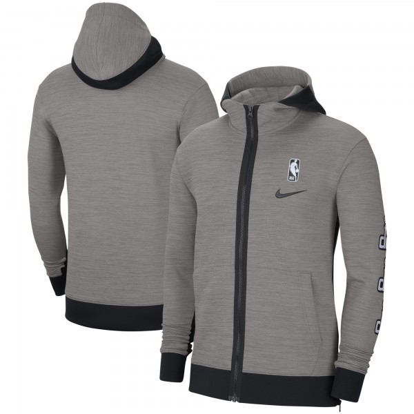 Толстовка на молнии Washington Wizards Nike Authentic Showtime Performance - Heathered Charcoal - фирменная одежда NBA