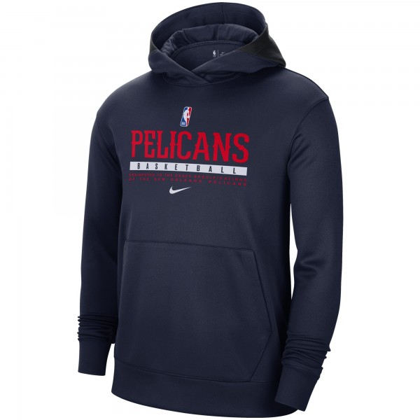 Толстовка с капюшоном New Orleans Pelicans Nike Spotlight On Court Practice Performance - Navy - фирменная одежда NBA