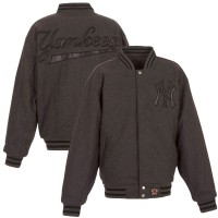 Куртка на кнопках New York Yankees JH Design Team Logo Wool - Charcoal