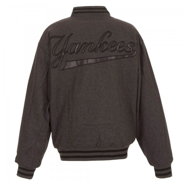 Куртка на кнопках New York Yankees JH Design Team Logo Wool - Charcoal