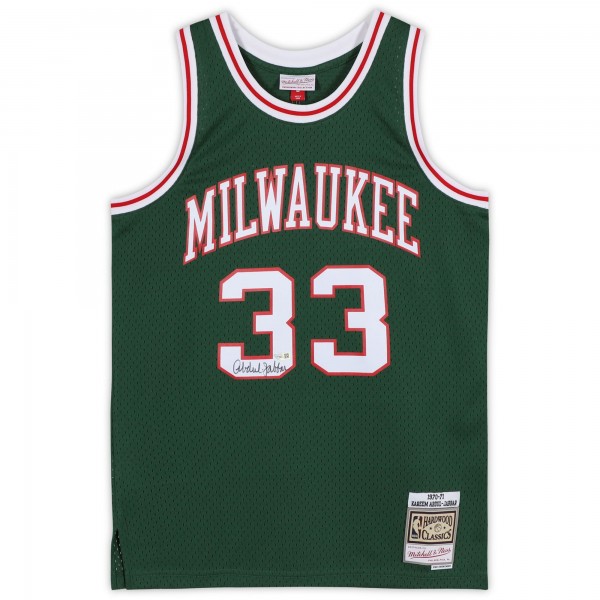 Autographed Milwaukee Bucks Kareem Abdul-Jabbar Fanatics Authentic Green Mitchell and Ness 1970-71 Throwback Jersey