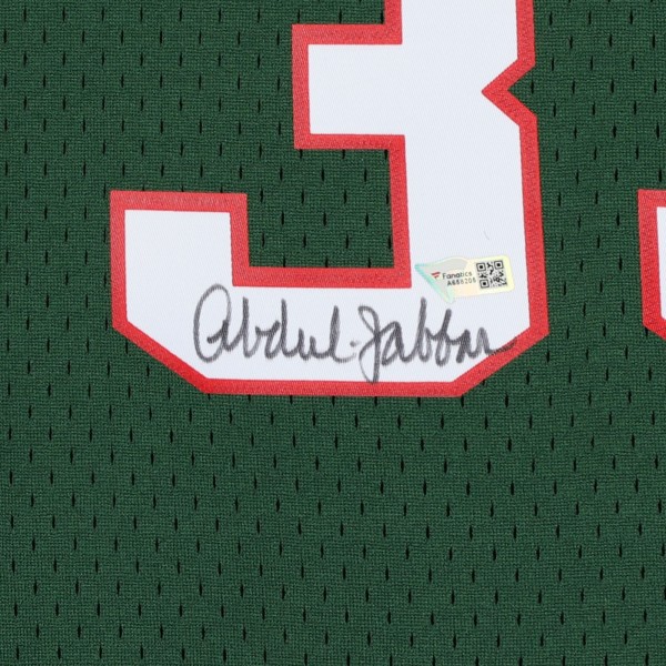 Autographed Milwaukee Bucks Kareem Abdul-Jabbar Fanatics Authentic Green Mitchell and Ness 1970-71 Throwback Jersey