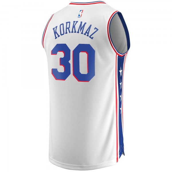 Игровая майка Furkan Korkmaz Philadelphia 76ers Fast Break - Association Edition - White - оригинальная джерси НБА
