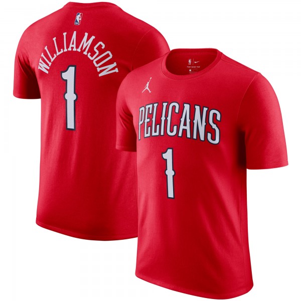 Футболка New Orleans Pelicans Jordan Brand 2020/21 Zion Williamson Statement - Red
