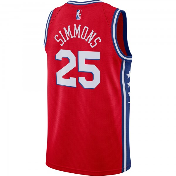 Игровая майка Ben Simmons Philadelphia 76ers Jordan Brand 2020/21 Swingman - Statement Edition - Red - оригинальная джерси НБА