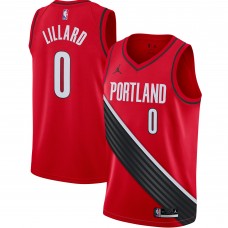Игровая майка Damian Lillard Portland Trail Blazers Jordan Brand 2020/21 Swingman - Statement Edition - Red