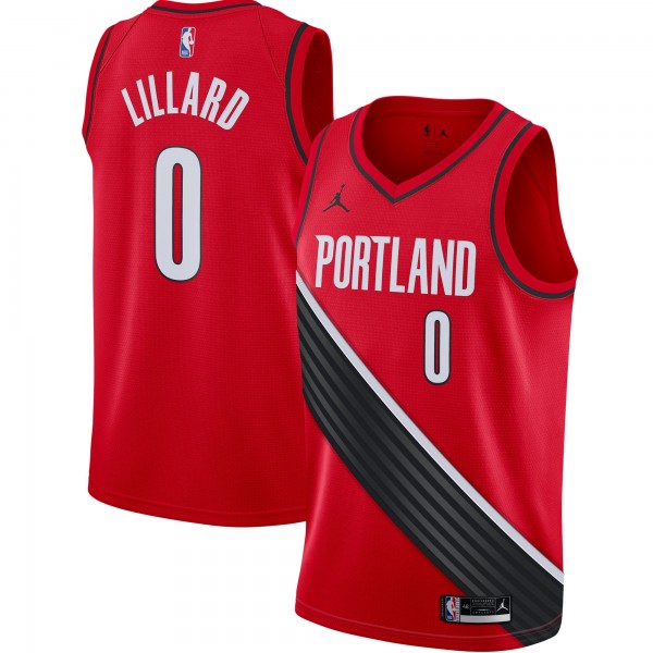 Игровая майка Damian Lillard Portland Trail Blazers Jordan Brand 2020/21 Swingman - Statement Edition - Red - оригинальная джерси НБА