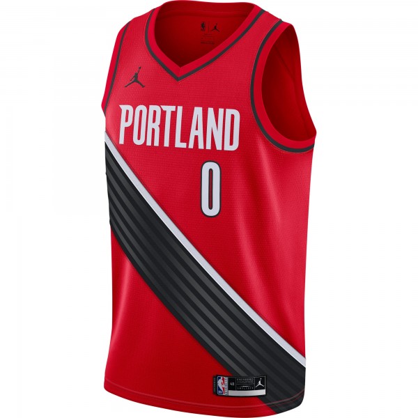 Игровая майка Damian Lillard Portland Trail Blazers Jordan Brand 2020/21 Swingman - Statement Edition - Red - оригинальная джерси НБА