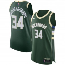 Игровая форма  Giannis Antetokounmpo Milwaukee Bucks Nike 2020/21 Authentic - Icon Edition - Hunter Green
