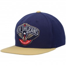 Бейсболка New Orleans Pelicans Mitchell & Ness Two-Tone Wool - Navy/Gold