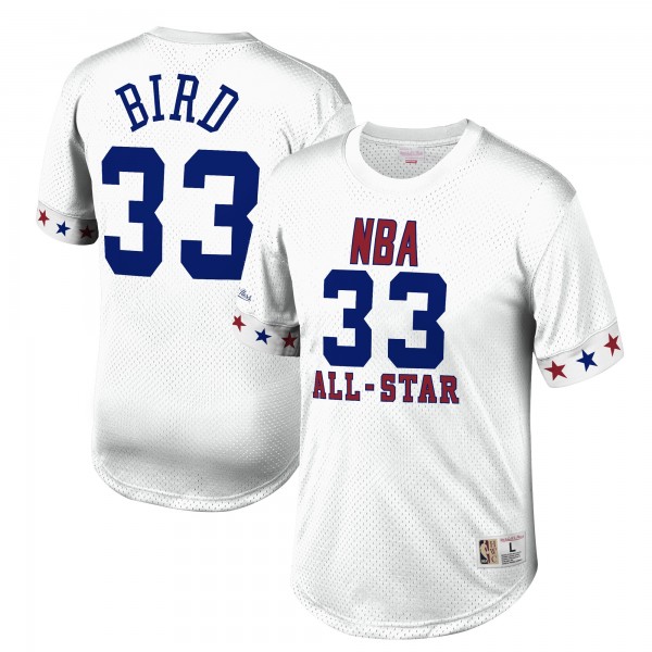 Футболка Larry Bird Mitchell & Ness Eastern Conference 1988 All-Star Hardwood Classics Mesh - White
