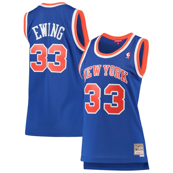 Женская джерси Patrick Ewing New York Knicks Mitchell & Ness 1991/92 Hardwood Classics Swingman - Blue