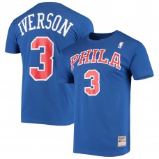 Philadelphia 76ers Allen Iverson Mitchell & Ness Royal Hardwood Classics Name & Number Player T-Shirt