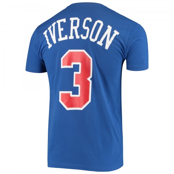 Philadelphia 76ers Allen Iverson Mitchell & Ness Royal Hardwood Classics Name & Number Player T-Shirt