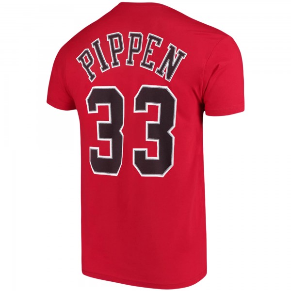 Футболка Chicago Bulls Scottie Pippen Mitchell & Ness Red Hardwood Classics Name & Number Player