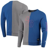 Кофта Philadelphia 76ers New Era Diagonal French Terry Color Block - Gray/Royal