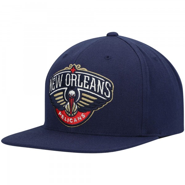 Бейсболка New Orleans Pelicans Mitchell & Ness Team Ground - Navy - официальный мерч NBA