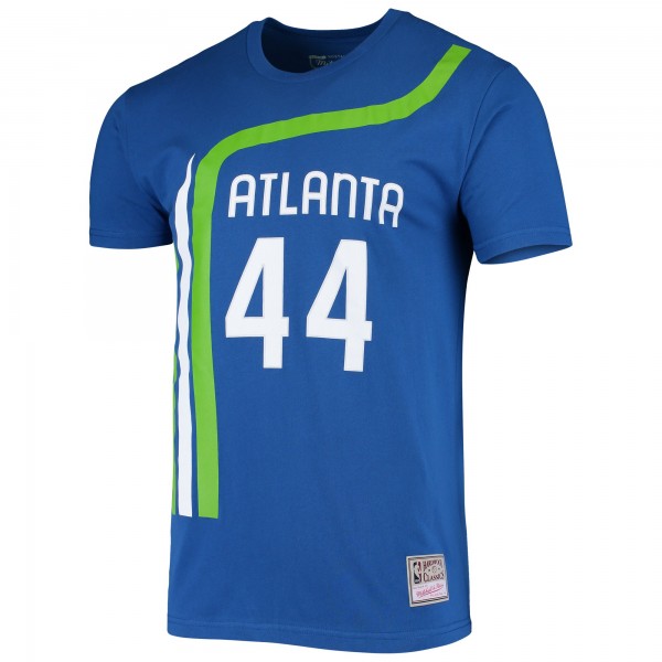 Футболка Pete Maravich Atlanta Hawks Mitchell & Ness Hardwood Classics Stitch - Blue