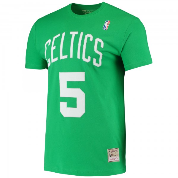 Boston Celtics Kevin Garnett Mitchell & Ness Kelly Green Hardwood Classics Stitch Name & Number T-Shirt