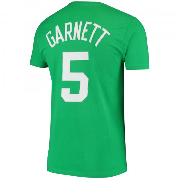 Boston Celtics Kevin Garnett Mitchell & Ness Kelly Green Hardwood Classics Stitch Name & Number T-Shirt