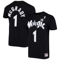 Orlando Magic Tracy McGrady Mitchell & Ness Black Hardwood Classics Stitch Name & Number T-Shirt