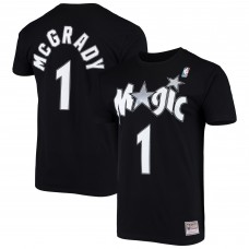 Orlando Magic Tracy McGrady Mitchell & Ness Black Hardwood Classics Stitch Name & Number T-Shirt