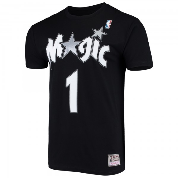 Orlando Magic Tracy McGrady Mitchell & Ness Black Hardwood Classics Stitch Name & Number T-Shirt