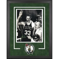 Autographed Boston Celtics Larry Bird Fanatics Authentic Framed 16 x 20 Cigar Celebration Photograph