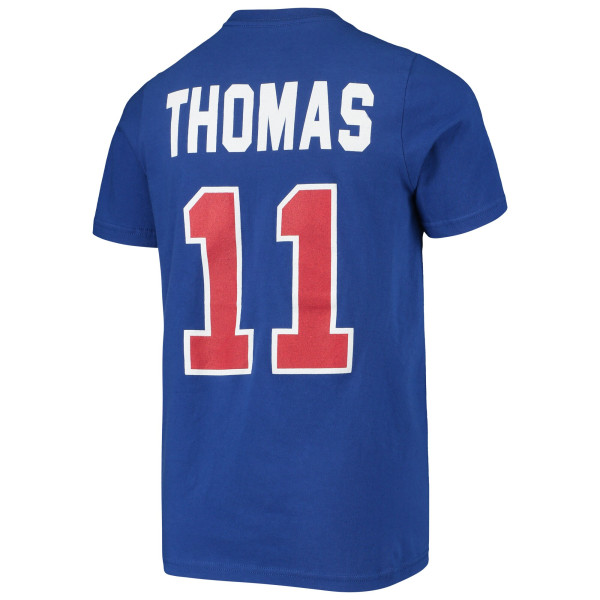 Подростковая Detroit Pistons Isiah Thomas Blue Hardwood Classics Name & Number T-Shirt