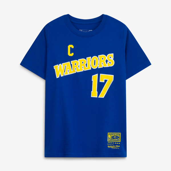 Детская футболка Golden State Warriors Chris Mullin Royal Hardwood Classics Name & Number