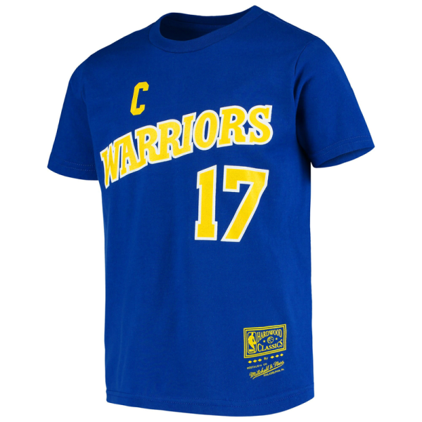 Детская футболка Golden State Warriors Chris Mullin Royal Hardwood Classics Name & Number