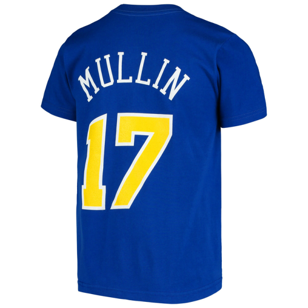Детская футболка Golden State Warriors Chris Mullin Royal Hardwood Classics Name & Number