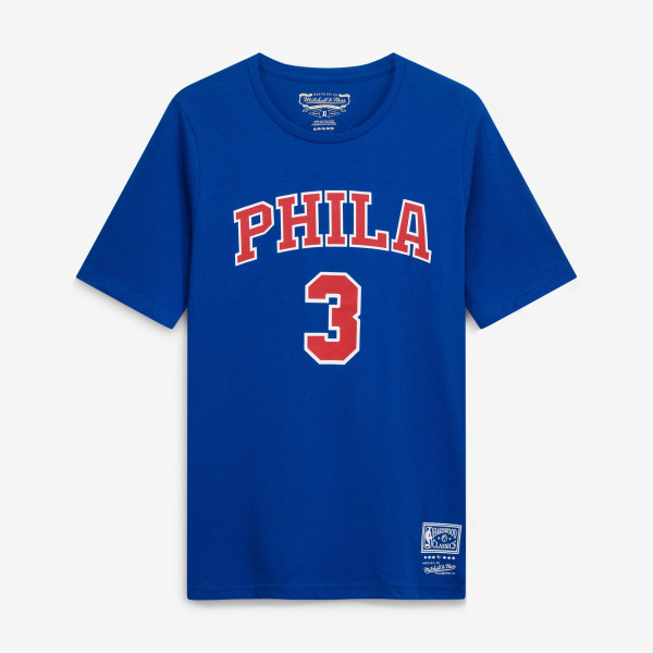 Подростковая Philadelphia 76ers Allen Iverson Royal Hardwood Classics Name & Number T-Shirt