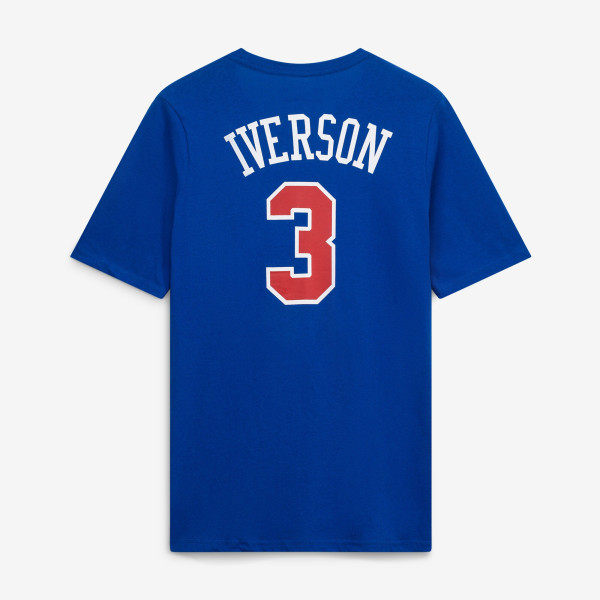 Подростковая Philadelphia 76ers Allen Iverson Royal Hardwood Classics Name & Number T-Shirt