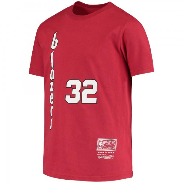 Детская футболка Bill Walton Portland Trail Blazers Hardwood Classics - Red