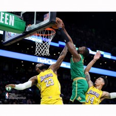 Unsigned Boston Celtics Jaylen Brown Fanatics Authentic Dunk over LeBron James Photograph