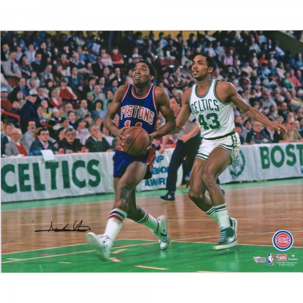 Autographed Detroit Pistons Isiah Thomas Fanatics Authentic 16 x 20 vs. Celtics Photograph