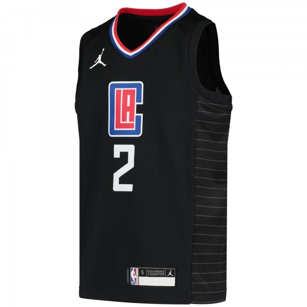 Детская игровая майка Kawhi Leonard LA Clippers Jordan Brand 2020/21 Swingman - Black - Statement Edition - баскетбольная джерси NBA