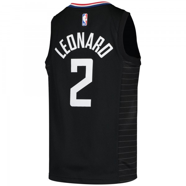 Детская игровая майка Kawhi Leonard LA Clippers Jordan Brand 2020/21 Swingman - Black - Statement Edition - баскетбольная джерси NBA