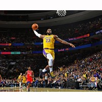 Unsigned Los Angeles Lakers LeBron James Fanatics Authentic Dunking Photograph