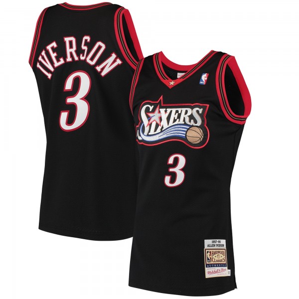 Игровая форма  Allen Iverson Philadelphia 76ers Mitchell & Ness 1997 Hardwood Classics Authentic - Black